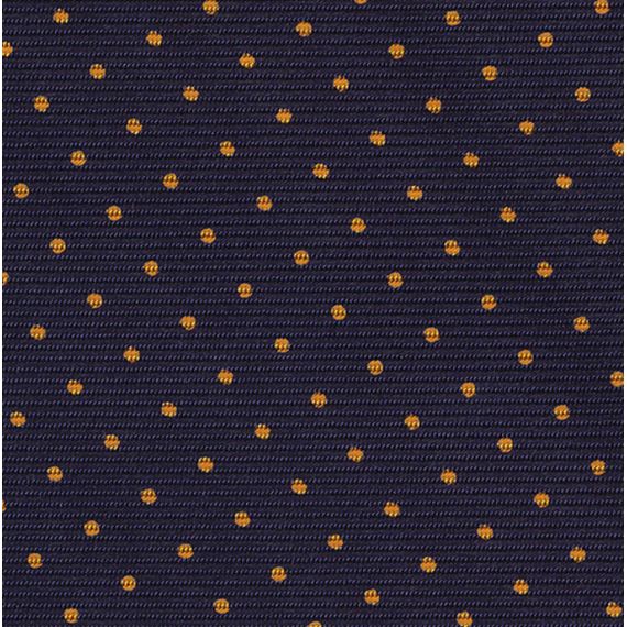 {[en]:Orange on Midnight Blue Macclesfield Print Silk Pocket Square