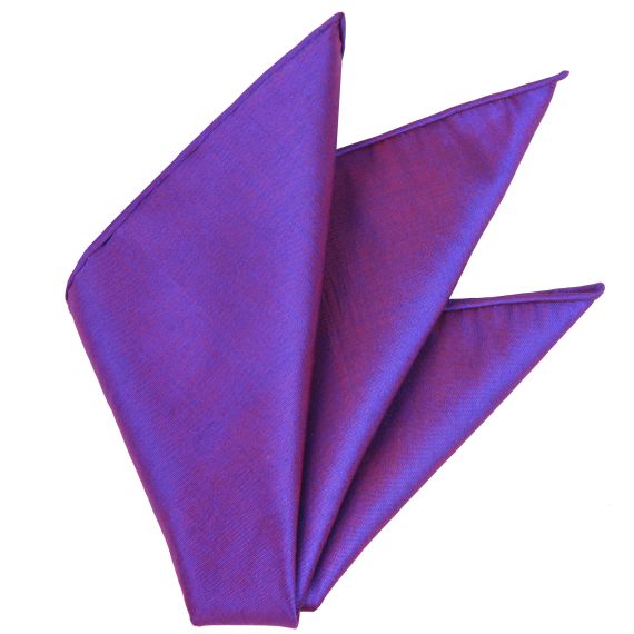 {[en]:Blue / Red Thai Shot Silk Pocket Square