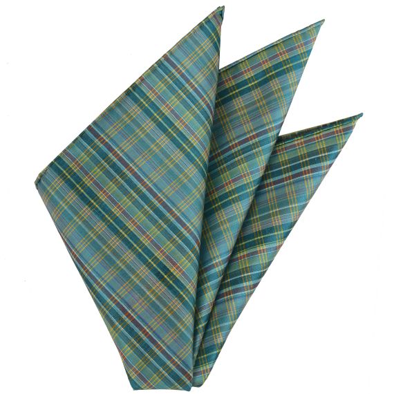 Sangdao Plaid Thai Silk Pocket Square