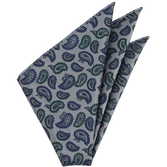 Thai Printed Silk Pocket Square #17