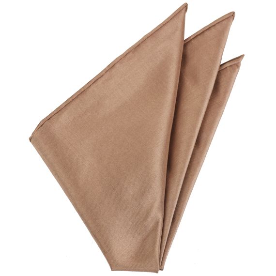 Light Brown Thai Brocade Silk Pocket Square VPS-25