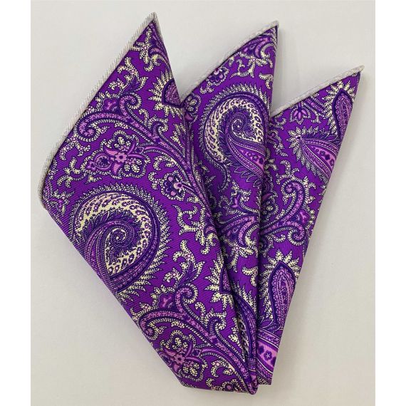 Macclesfield Modern Madder Printed Silk Pocket Square MMPP-10