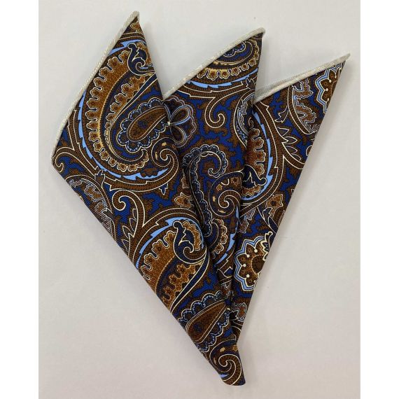 Macclesfield Printed Silk Pocket Square MCP-701