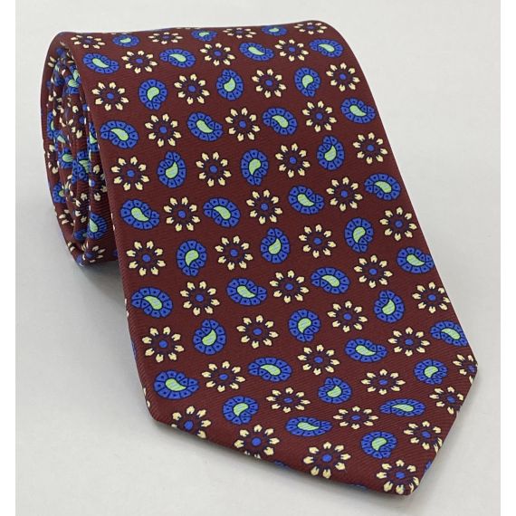 Macclesfield Modern Madder Printed Silk Tie MMPT-6