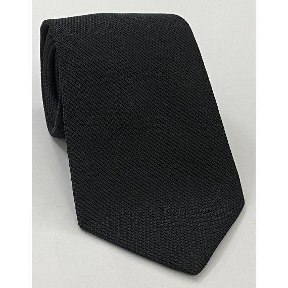 Black Piccola Grenadine Silk Tie GPT-6