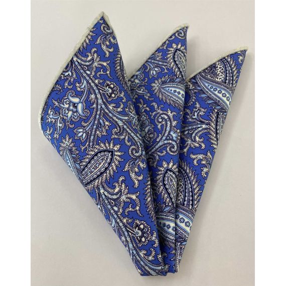 Macclesfield Printed Silk Pocket Square MCP-728