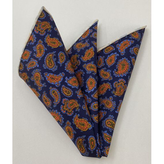 Modern Madder Macclesfield Printed Silk Pocket Square MMPP-107