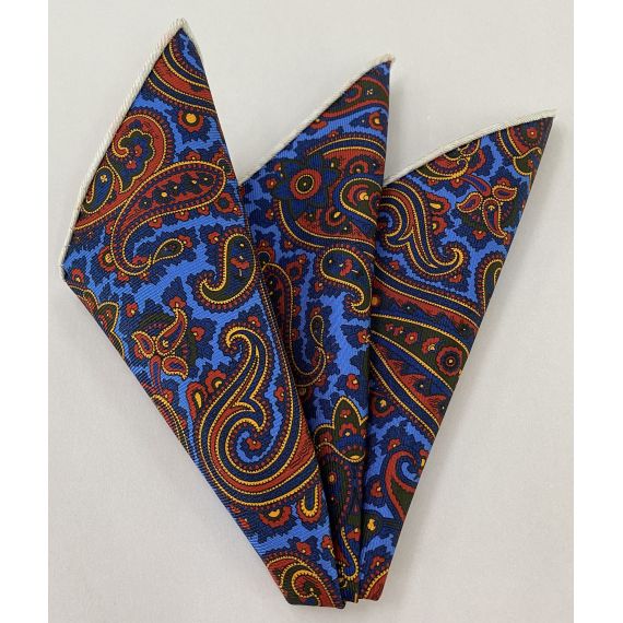 Modern Madder Macclesfield Printed Silk Pocket Square MMPP-93