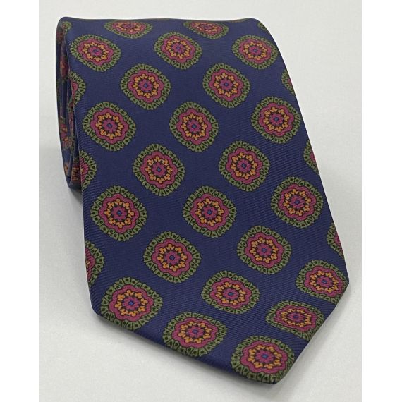 Macclesfield Modern Madder Printed Silk Tie MMPT-137