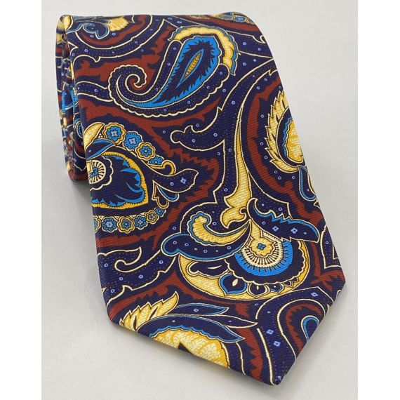 Macclesfield Modern Madder Printed Silk Tie MMPT-64