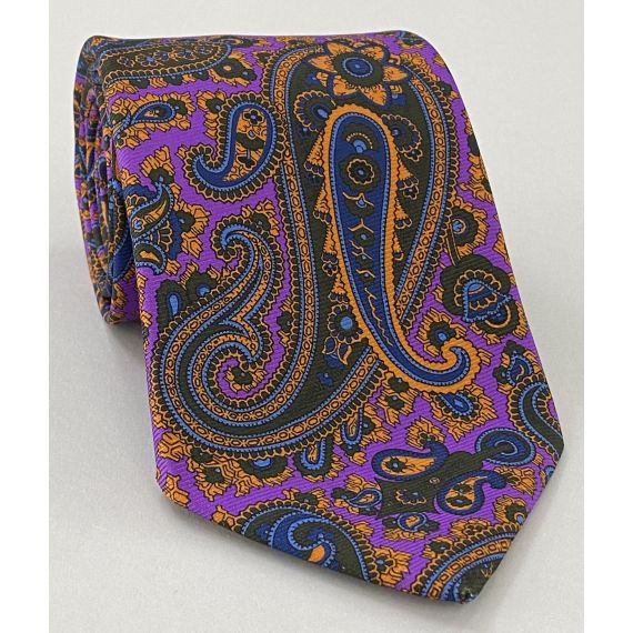 Macclesfield Modern Madder Printed Silk Tie MMPT-96