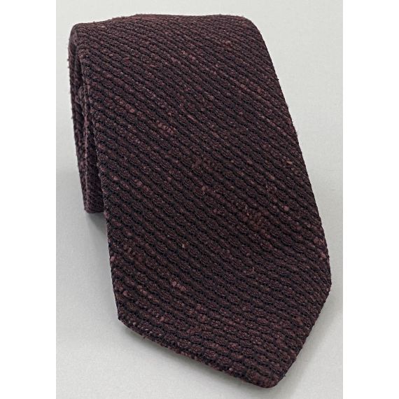 Burgundy Shantung Grenadine Grossa Silk Tie SHGT-6