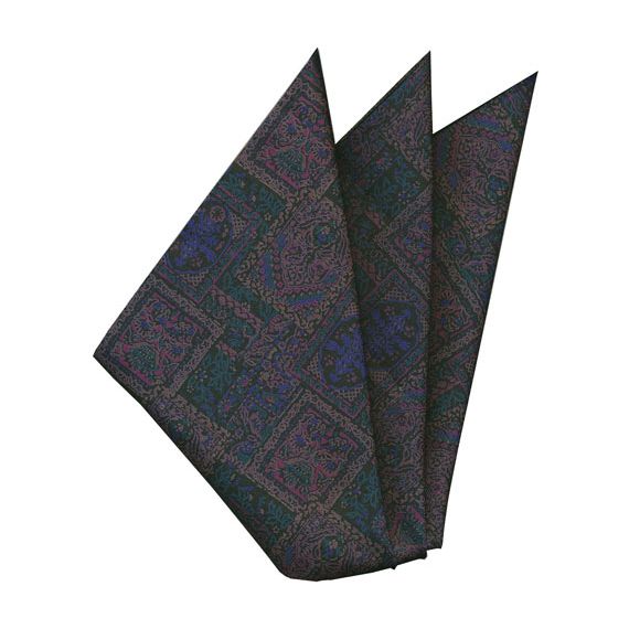 {[en]:Printed Silk Pocket Square