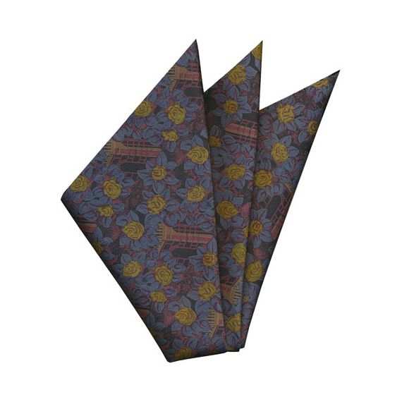 {[en]:Printed Silk Pocket Square