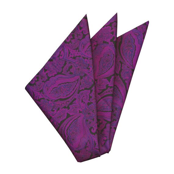 {[en]:Thai Printed Silk Pocket Square