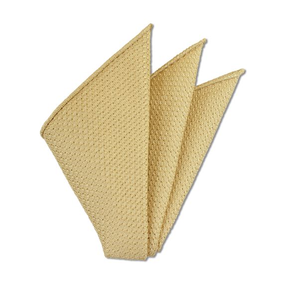 {[en]:Corn Yellow Prometeo Grenadine Silk Pocket Square