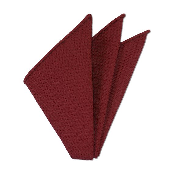 {[en]:Red Prometeo Grenadine Silk Pocket Square