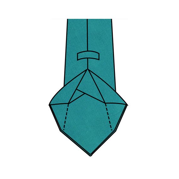 7-fold Unlined Tie Construction With Tipping